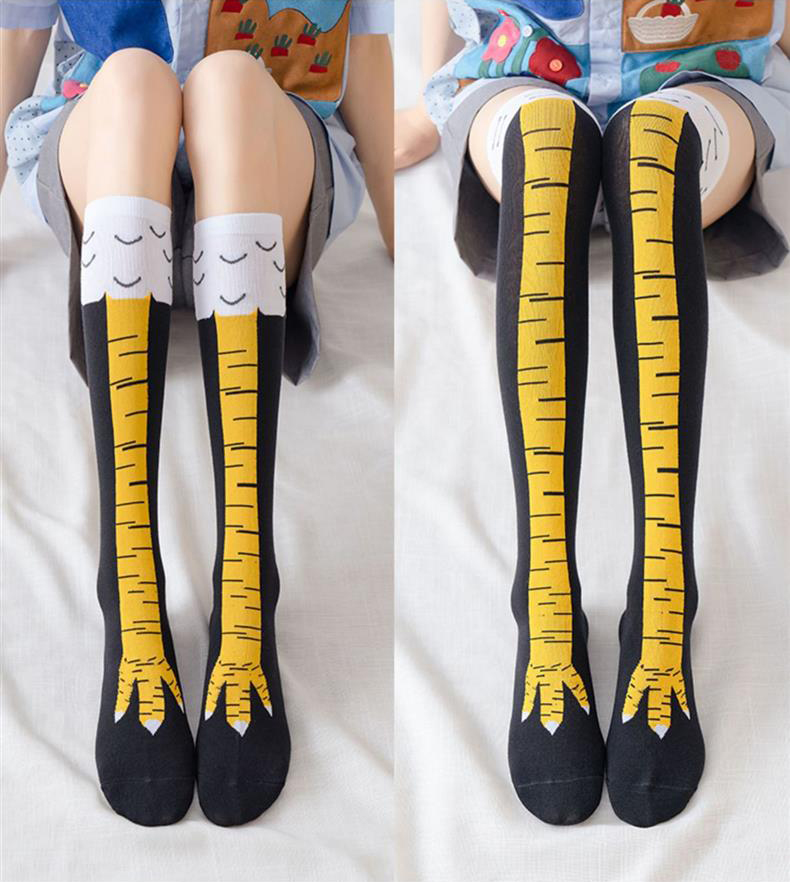 Funny Chicken Leg Socks - 1/2 باريس الرجال مضحك ثلاثية الأبعاد