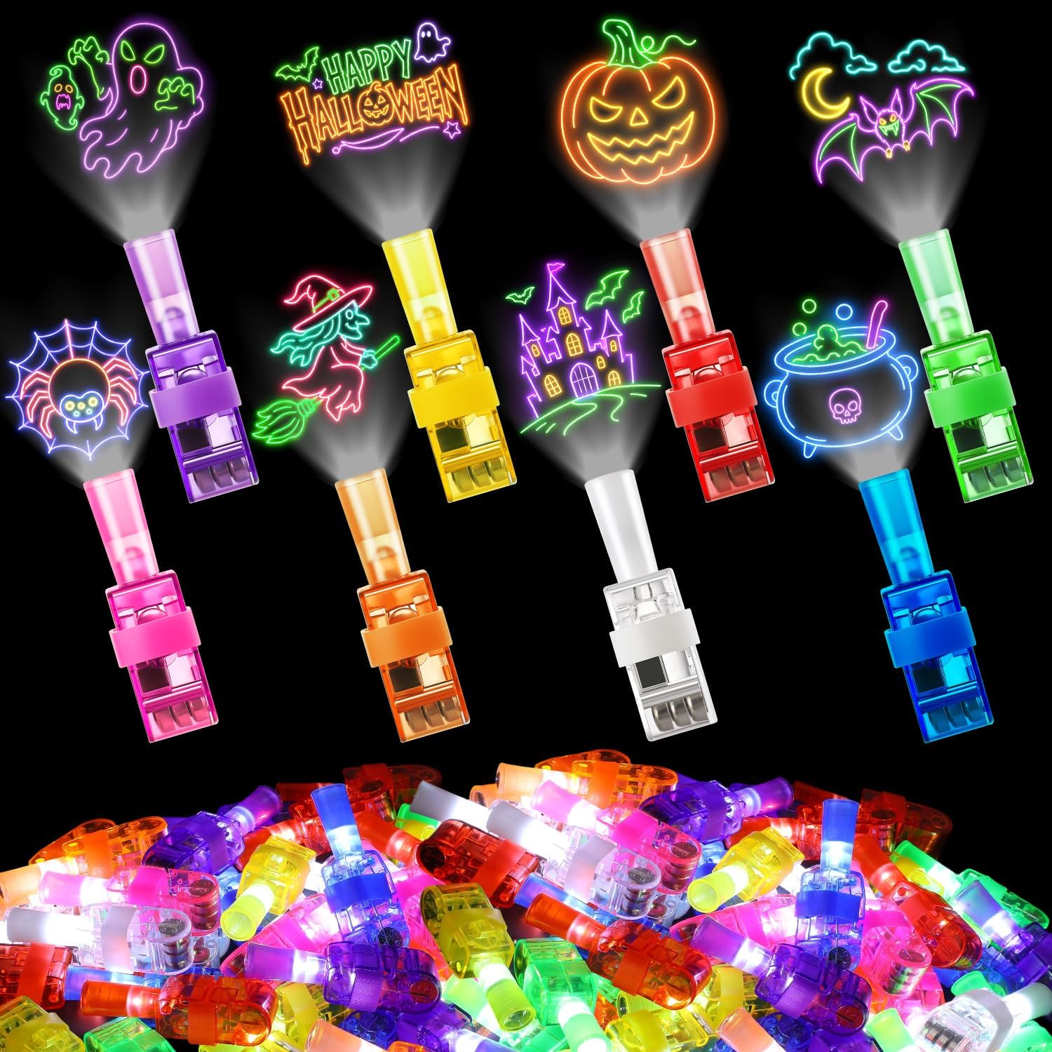 Glow In The Dark Party Glasses - 4/40 قطعة من أضواء الأصابع LED