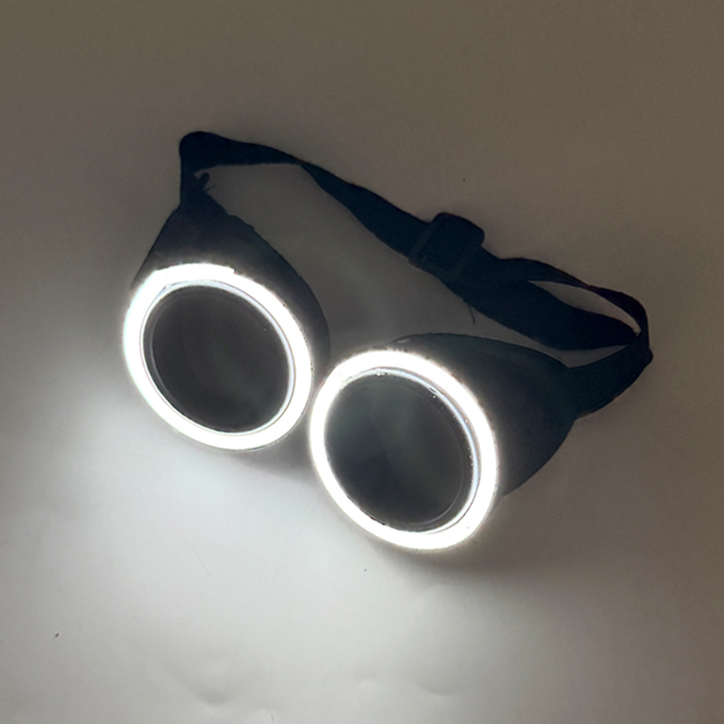 Glow In The Dark Party Glasses - نظارات LED مضيئة جديدة بتصميم دائري