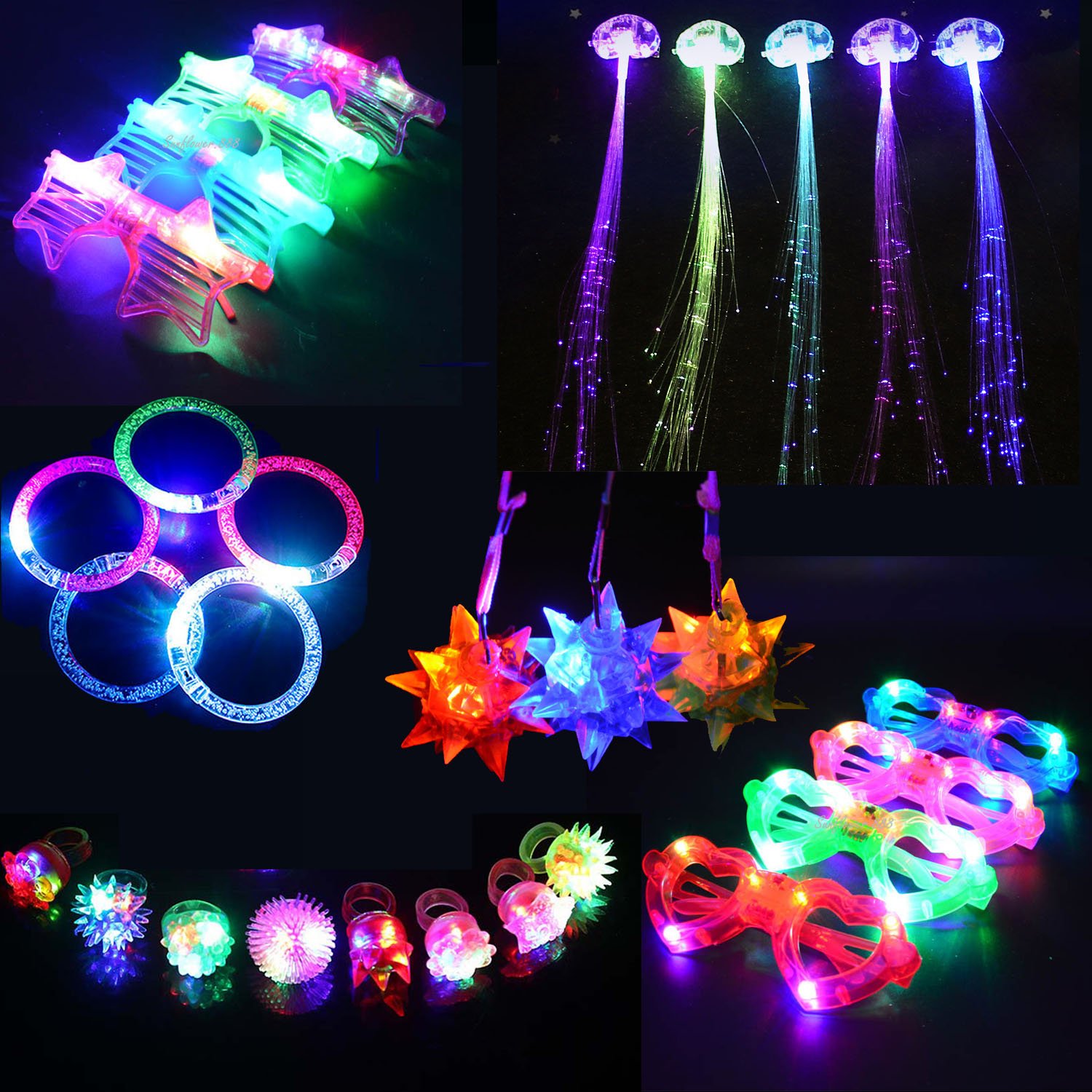 Glow In The Dark Party Glasses - مجموعة ألعاب هدايا حفلات التوهج للأطفال