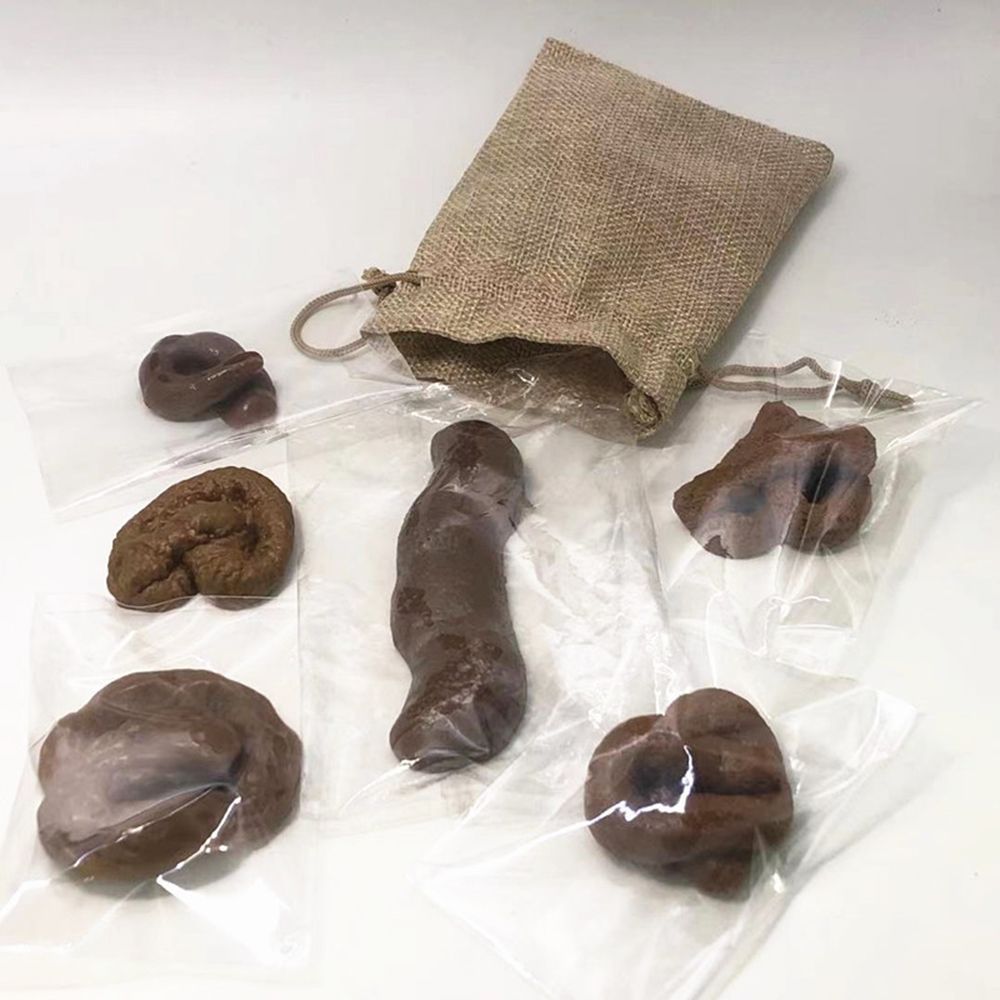 Fake Poop Gag Gift - 6 قطع نكتة صعبة اللعب أداة