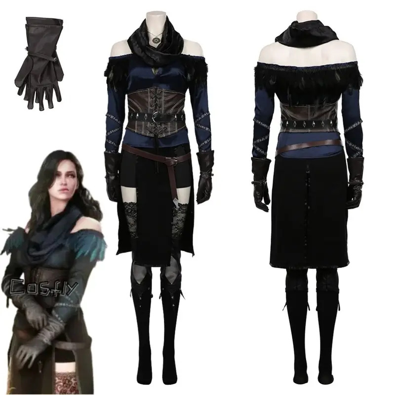 Medieval Renaissance Dress Women - Yennefer أزياء فانتازيا التأثيرية للنساء والفتيات