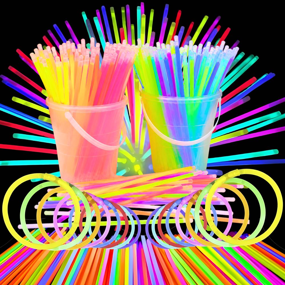 Glow In The Dark Party Glasses - 48/95 قطعة من عصي الإضاءة الفلورية
