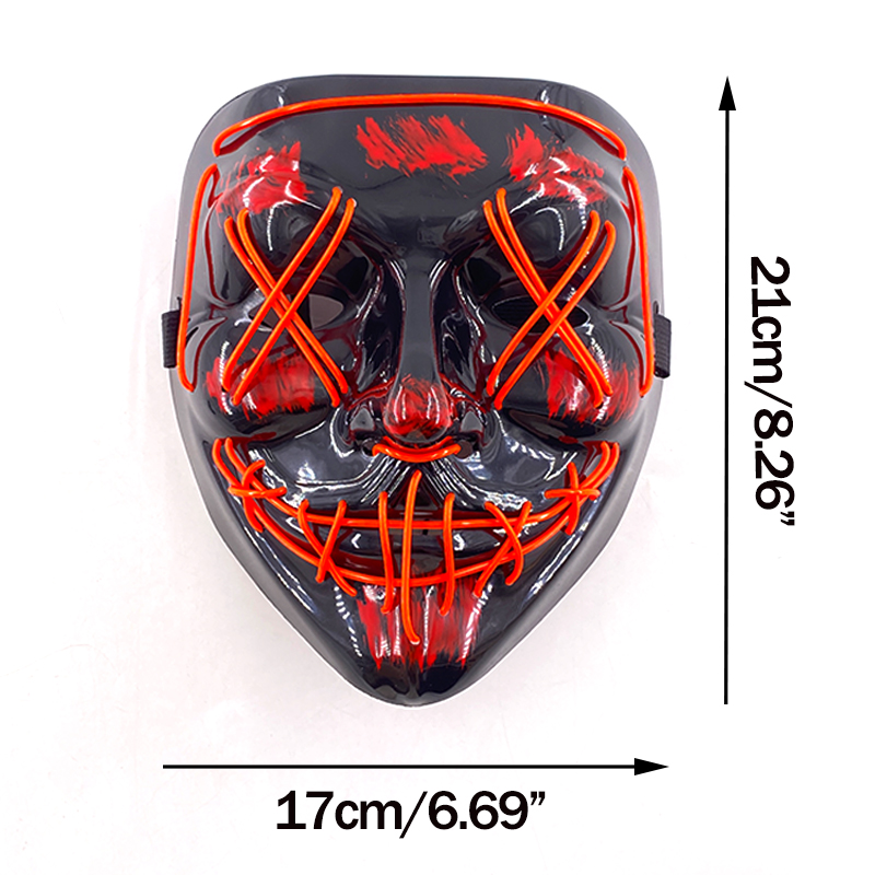 قناع تطهير النيون اللاسلكي LED - مراجعة Led Purge Mask Halloween وسعره