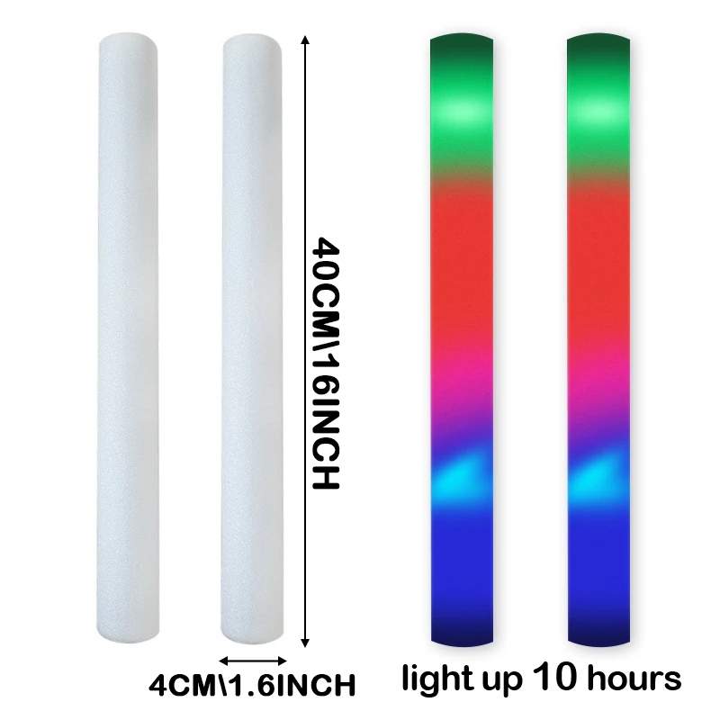 شريط فوم Led 30/50 قطعة يضيء ف - مراجعة Flashing Led Foam Sticks Party وسعره