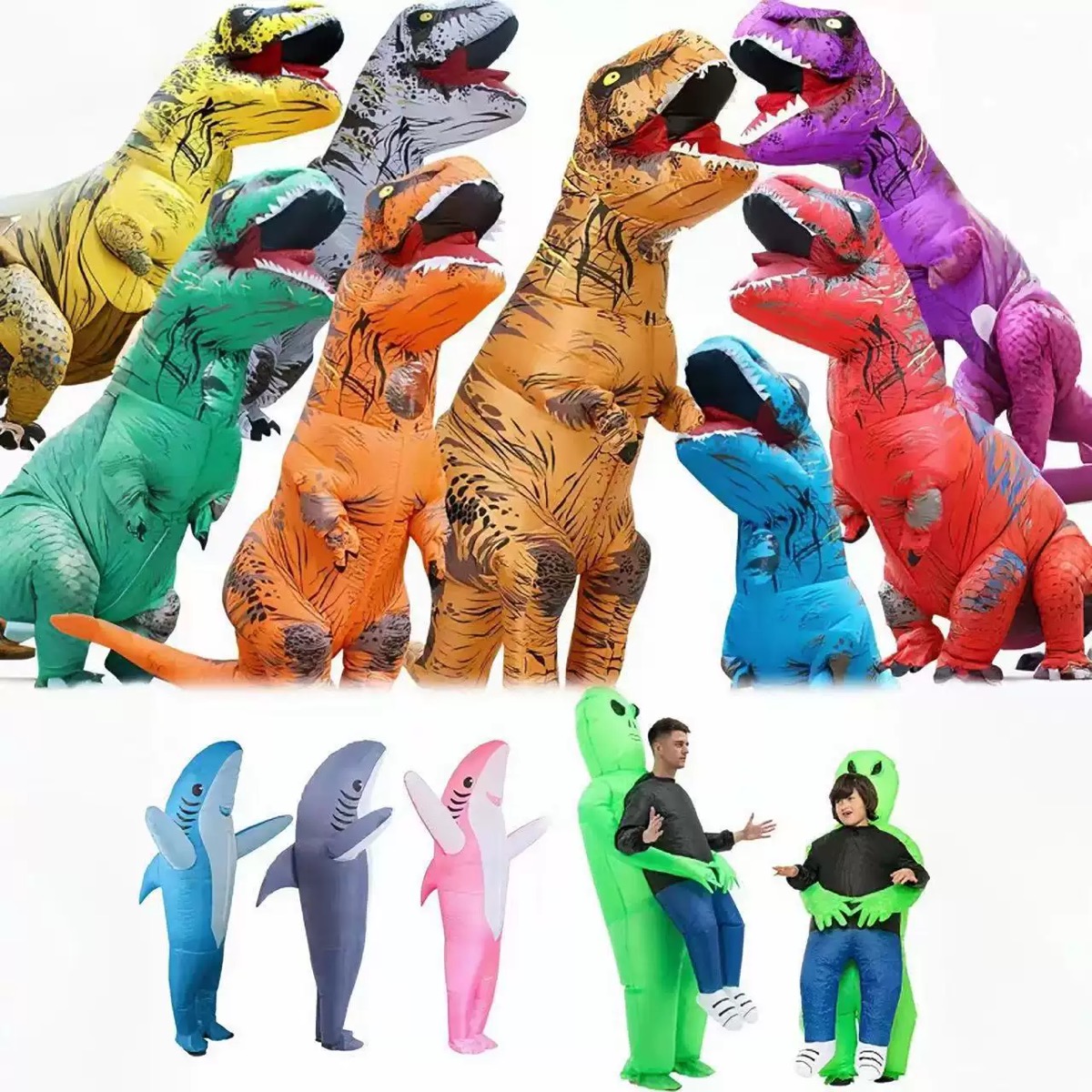 زي ديناصور تي ريكس قابل للنفخ  - مراجعة Inflatable Dinosaur Costume Adult وسعره