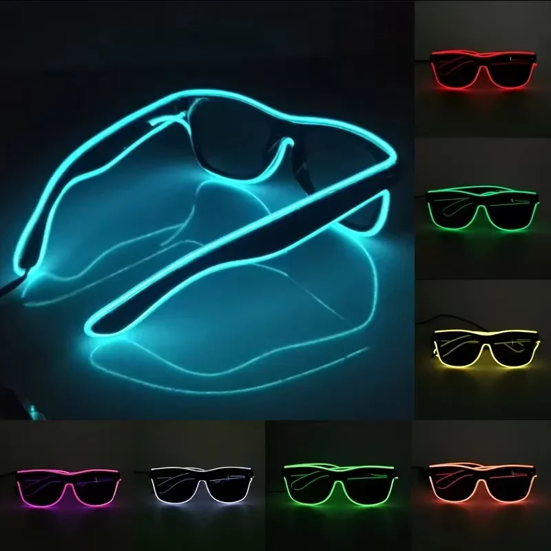 نظارات شمسية مضيئة بتقنية LED  - مراجعة Glow In The Dark Party Glasses وسعره
