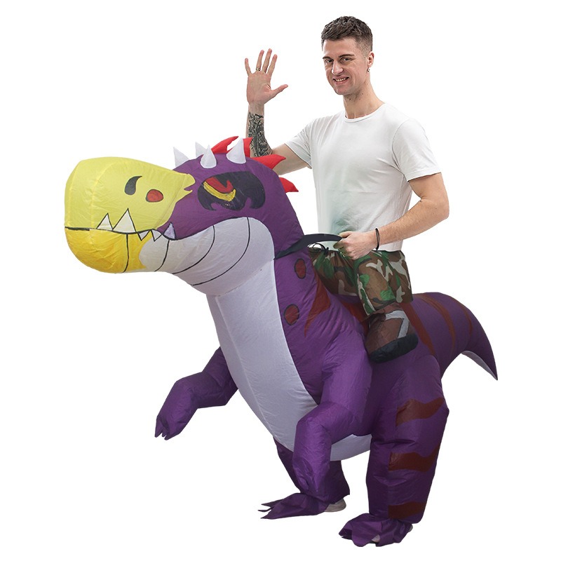 زي ديناصور قابل للنفخ للهالوين - مراجعة Inflatable Dinosaur Costume Adult وسعره