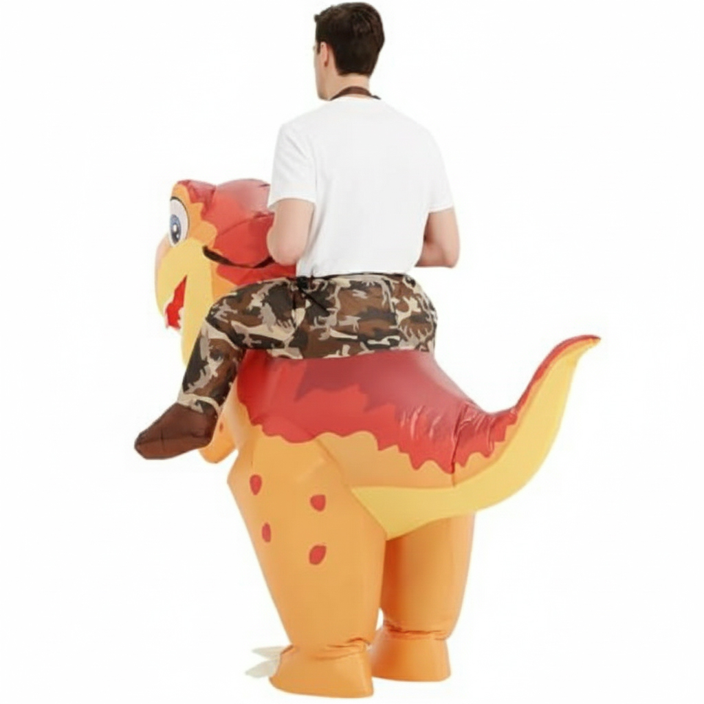 زي ديناصور قابل للنفخ للبالغين - مراجعة Inflatable Dinosaur Costume Adult وسعره