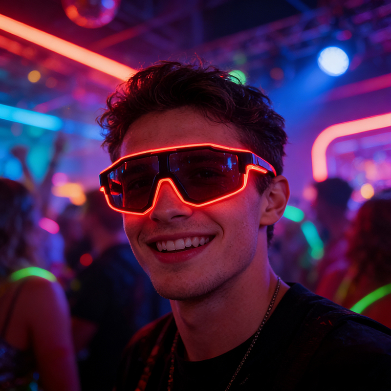نظارات مضيئة LED مقاومة للرياح - مراجعة Glow In The Dark Party Glasses وسعره