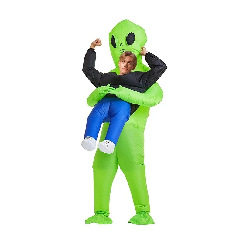 والوحش نفخ كاري الأخضر الغريبة - مراجعة Inflatable Dinosaur Costume Adult وسعره