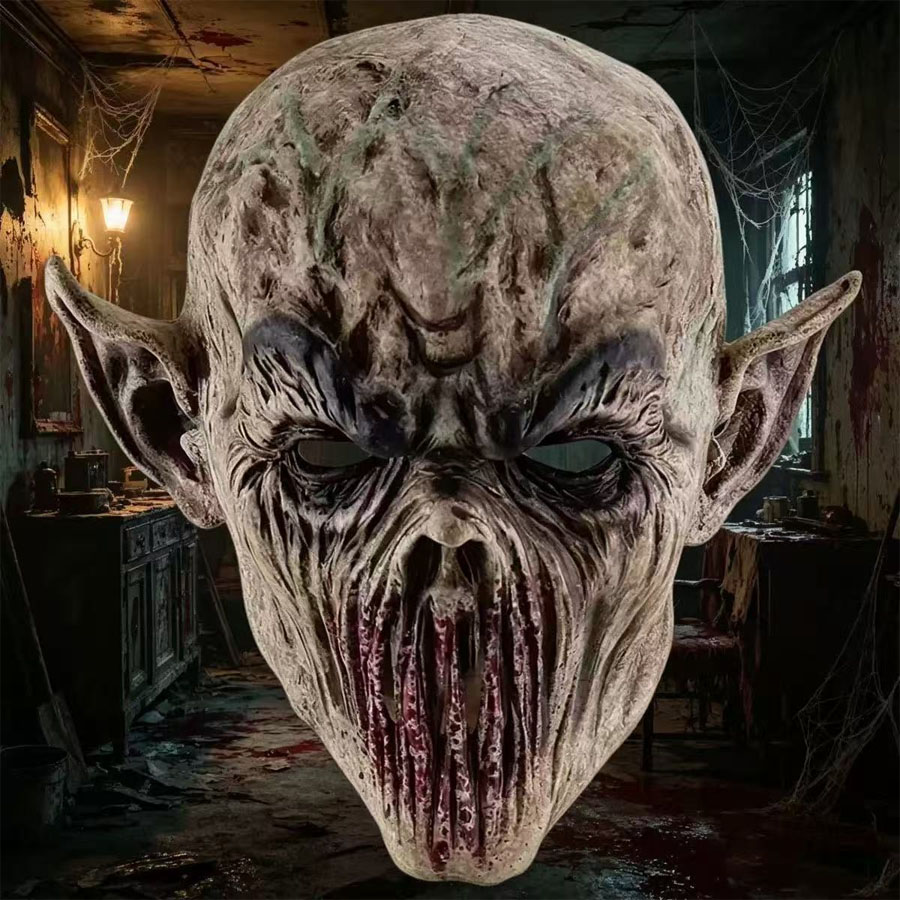 قناع وحش مخيف للهالوين، قناع و - مراجعة Latex Alien Mask Realistic وسعره