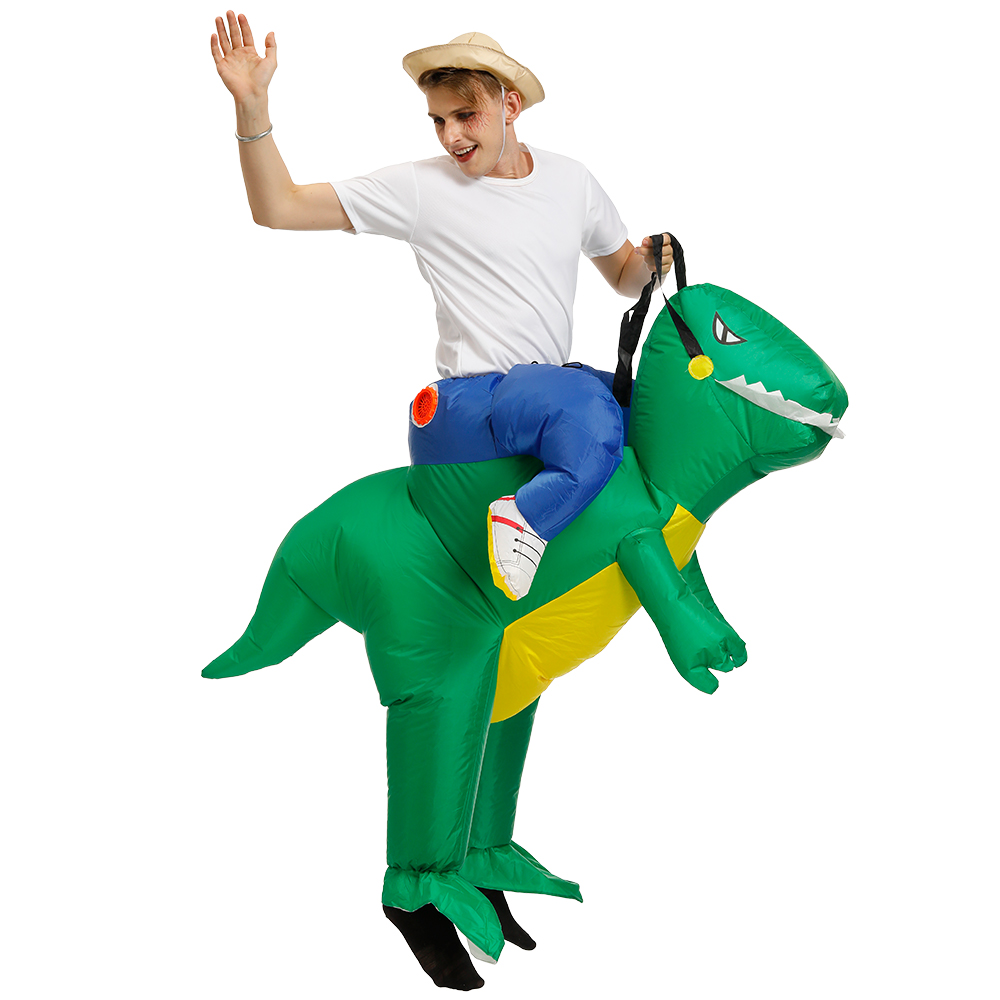زي ديناصور قابل للنفخ للهالوين - مراجعة Inflatable Dinosaur Costume Adult وسعره